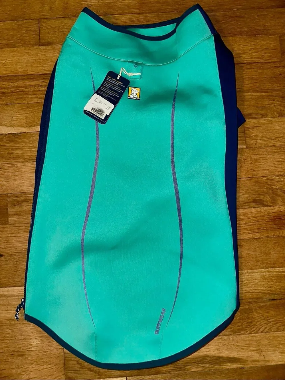 NWT! Ruffwear Undercoat Dog  Water Jacket Aurora Teal Sz Large Lg 32-36 IN